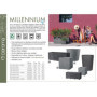 Jardinière Muret Millennium R Anthracite avec Réserve d'Eau et Roulettes - 99 x 39 cm