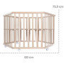Parc Bébé Hexagonal Réglable en Hauteur - ROBA - Motif Ourson