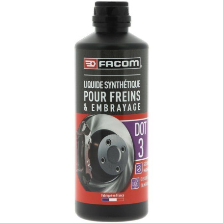 Liquide de frein DOT3 FACOM 500 ml - Performance fiable