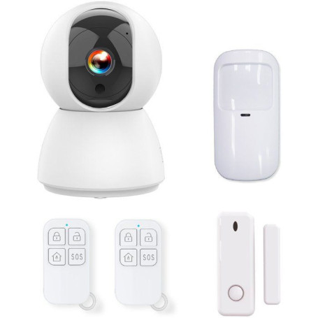 Kit d'Alarme Évolutif KYF avec Caméra IP et Détecteurs
