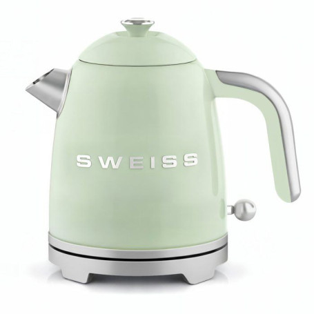 Bouilloire Électrique Vintage KTS7 1000W 1L - SWEISS - Vert Élégant