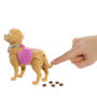 Poupée Barbie avec Chiot Interactif - Promenade et Soins