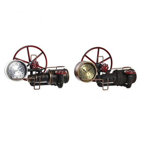 Horloge de table DKD Home Decor Argenté Doré Fer Vanne d'arrêt (40 x 20 x 26 cm) 149,99 €