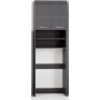 Meuble de Rangement pour Machine à Laver AMANDA - 2 Portes Gris Brillant