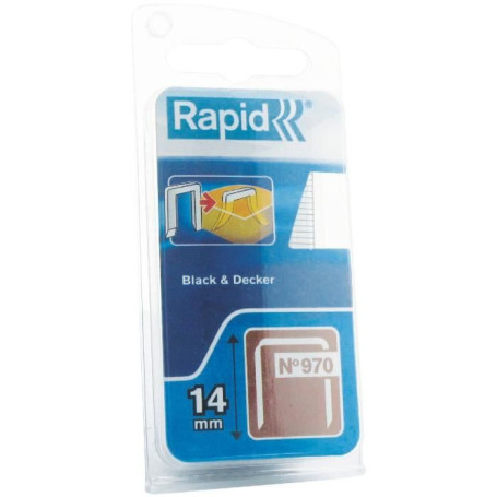 Agrafes Galvanisées RAPID N°970 - 14 mm pour Black & Decker