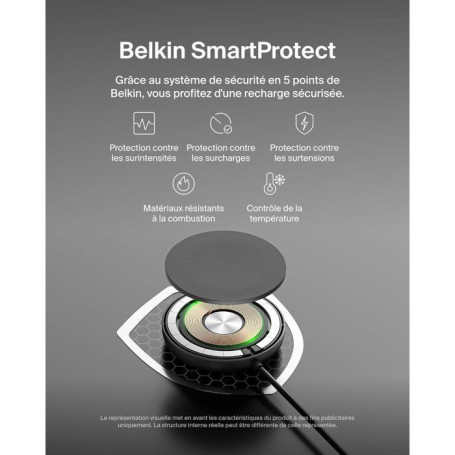 Chargeur sans fil Belkin M30 USB-C 15W Noir