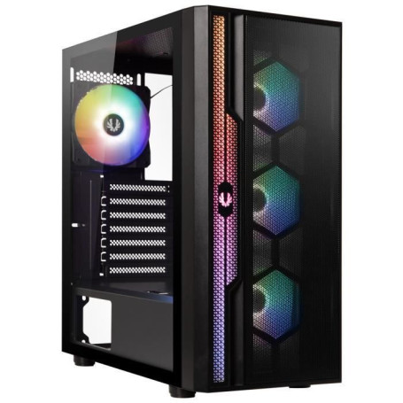 Boîtier PC BITFENIX Apollo ARGB Moyen Tour Noir avec Ventilateurs