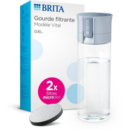 Gourde Filtrante BRITA avec 2 Microdiscs - Bleu Pastel