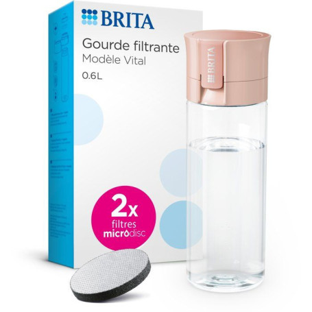 Gourde Filtrante BRITA Abricot avec 2 Microdiscs