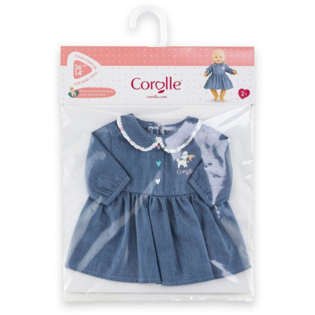 Robe Week-end à Paris pour Poupon Corolle - 36 cm - Imitation Denim