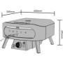 Four à Pizza Gaz COZZE M30 - Pierre Rotative et Thermomètre - 6 kW Noir