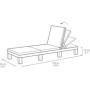 Chaise Longue Daytona Deluxe en Résine Imitation Rotin - Gris Graphite