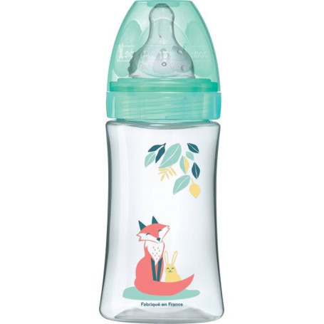 Biberon Anti-Colique DODIE 270 ml avec Tétine Ronde 3 Vitesses - Vert