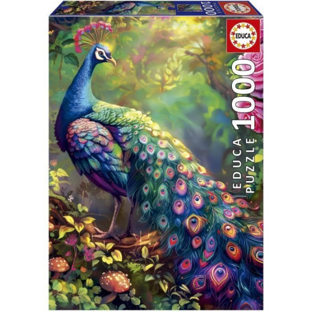 Puzzle Jardin de Paons - 1000 pièces - EDUCA