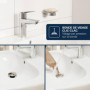 Mitigeur de lavabo GROHE DICE Taille S en Chrome avec vidage clic-clac