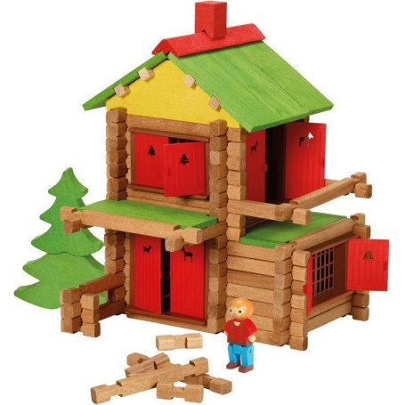 Chalet en Bois Jeujura - 165 Pièces pour Petits Bâtisseurs