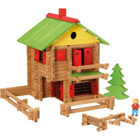 Coffret de Construction en Bois Jeujura - Mon Chalet - 225 Pièces