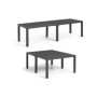 Table de Jardin Modulable Julie en Résine Gris Graphite