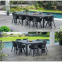 Table de Jardin Modulable Julie en Résine Gris Graphite