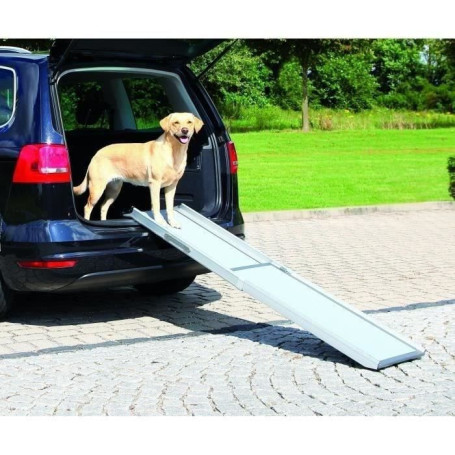 Rampe Télescopique TRIXIE pour Chiens - 100 à 180 cm - 120 kg - Gris