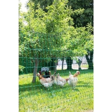 Filet de Protection KERBL pour Poules - 50m x 106cm - Vert avec Double Pointe