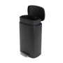 Poubelle de Cuisine à Pédale Inox Noir Mat 50L - Modèle ADMIRAL