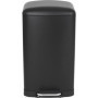 Poubelle de Cuisine à Pédale en Acier Noir Mat - 40L GREENWICH