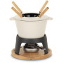Fondue Électrique en Fonte Émaillée MONT JOLY - 1,2 L pour 4 Personnes - Beige