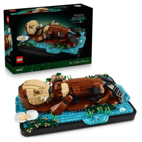 Set de Construction LEGO Ideas 21366 Les Loutres Câlines pour Adultes