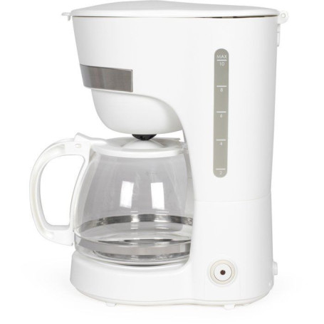 Cafetière Électrique LIVOO DOD200W - 1,25 L pour 10 à 12 Tasses - Design Blanc