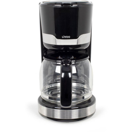 Cafetière Électrique LIVOO DOD201N - 1,5 L pour 12 à 14 Tasses - Noir Élégant