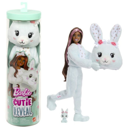 Barbie Cutie Reveal - Poupée Lapin Bleu avec Surprises