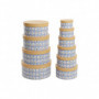 Jeu de Caisses de Rangement Empilables DKD Home Decor animaux Rond Bleu Carton ( 110,99 €