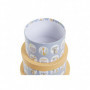 Jeu de Caisses de Rangement Empilables DKD Home Decor animaux Rond Bleu Carton ( 110,99 €