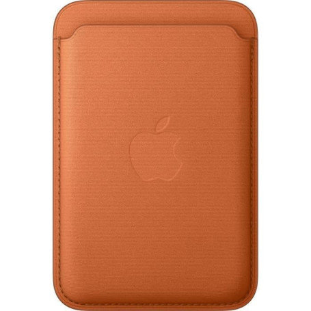 Coque Portefeuille MagSafe pour iPhone - Tissage Fin Fox Orange