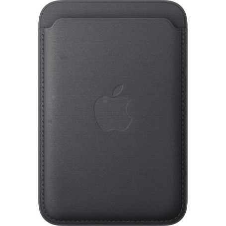 Coque Portefeuille en Tissage Fin pour iPhone avec MagSafe - Noir