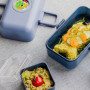 Lunch Box Enfant MONBENTO MB Tresor Bleu Infinity - 3 Compartiments Sans BPA