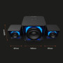 Enceintes Gaming Serpentis 2.1 avec LED RGB - NOVA GAMING