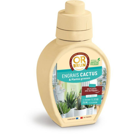 Engrais Spécial Cactus et Plantes Grasses - 250 ml - OR BRUN
