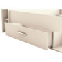 Lit Adulte Contemporain Oxygene Blanc Mat 140x190 cm avec Rangement