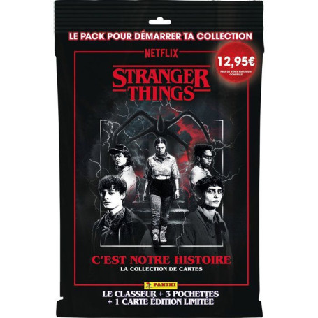 Pack de Démarrage PANINI Stranger Things avec Classeur et Carte Édition Limitée