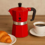 Cafetière Italienne Pezzetti Italexpress 6 Tasses Aluminium Rouge
