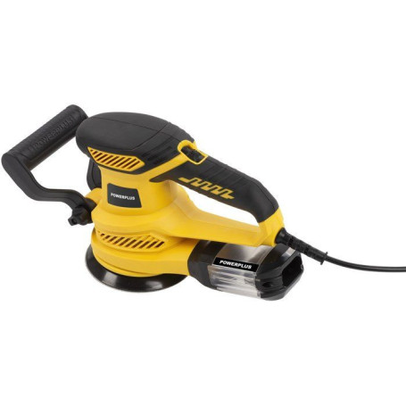 Ponceuse Excentrique POWERPLUS 450W avec Bac de Récupération de Poussière