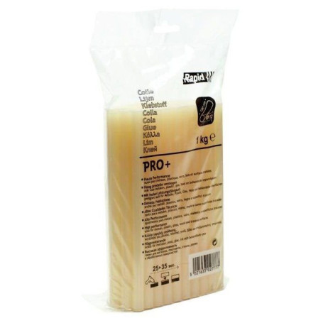 Bâton de colle PRO+ transparent 12 mm - 1 kg - RAPID