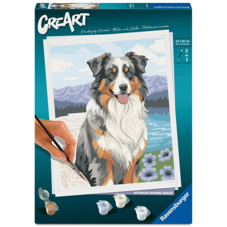 Ravensburger CreArt - Peinture par numéros Berger Australien 24x30 cm