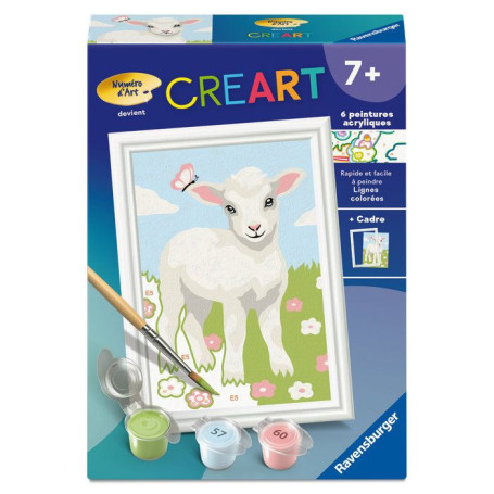Kit de Peinture par Numéros Ravensburger - Mouton 8x12cm pour Enfants