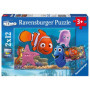 Puzzle Némo le Petit Fugueur - 2 x 12 Pièces avec Posters