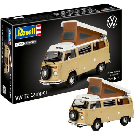 Maquette VW T2 Camper à construire - Kit Click System sans colle