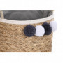 Set de basket DKD Home Decor Naturel Coton Pompons Fibre naturelle (40 x 40 x 35 159,99 €