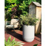Bac à Fleurs Rond Riviera Granit Tulipe - 50 cm en Plastique